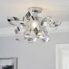 Dunelm Iris Semi Flush Ceiling Fitting