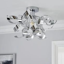 Dunelm Iris Semi Flush Ceiling Fitting 9 Dunelm Iris Semi Flush Ceiling Fitting -Dunelm Shop 30755764 alt01