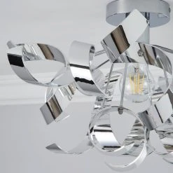 Dunelm Iris Semi Flush Ceiling Fitting 10 Dunelm Iris Semi Flush Ceiling Fitting -Dunelm Shop 30755764 alt02