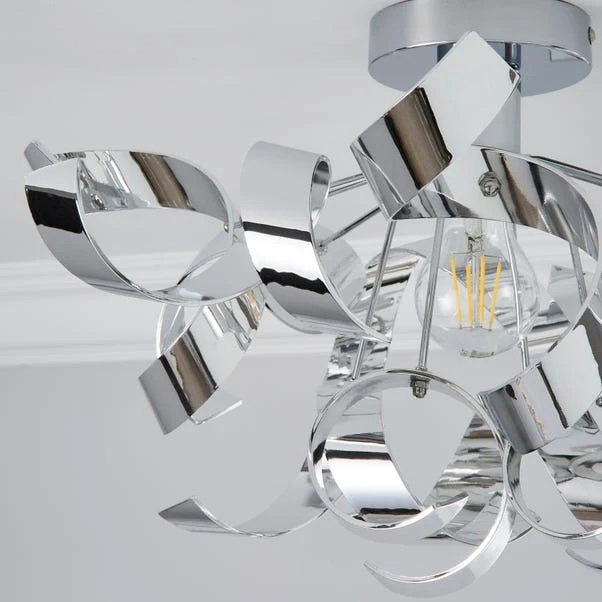 Dunelm Iris Semi Flush Ceiling Fitting 5 Dunelm Iris Semi Flush Ceiling Fitting - Image 3