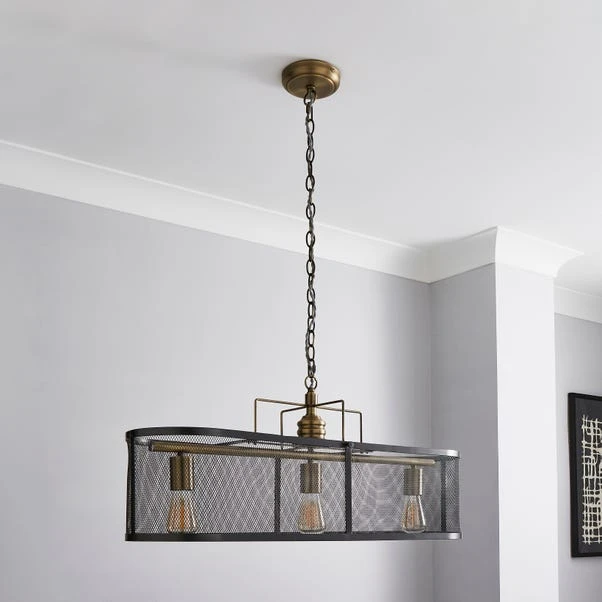 Dunelm Kalix 3 Light Diner Ceiling Fitting 4 Dunelm Kalix 3 Light Diner Ceiling Fitting - Image 2