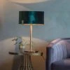 Vogue Lighting Vogue Balaton 1 Light Green Velvet Table Lamp 2 Vogue Lighting Vogue Balaton 1 Light Green Velvet Table Lamp -Dunelm Shop 30755828