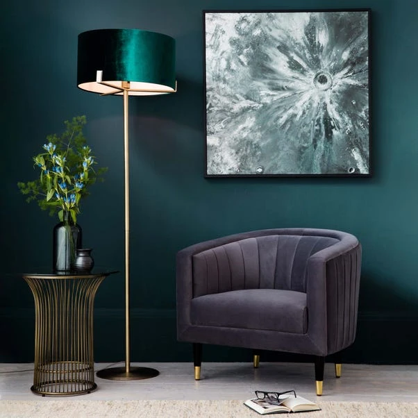 Vogue Lighting Vogue Balaton 1 Light Green Velvet Floor Lamp 3 Vogue Lighting Vogue Balaton 1 Light Green Velvet Floor Lamp