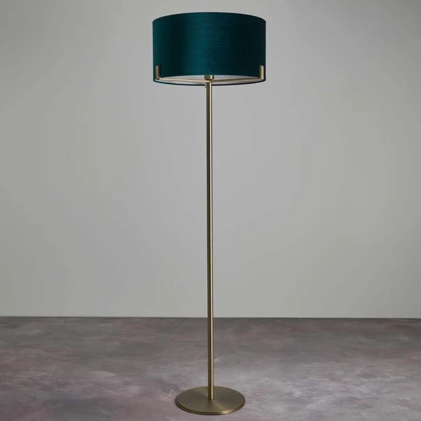 Vogue Lighting Vogue Balaton 1 Light Green Velvet Floor Lamp 4 Vogue Lighting Vogue Balaton 1 Light Green Velvet Floor Lamp - Image 2