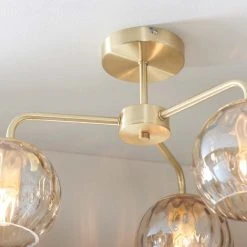 Vogue Lighting Vogue Arkoma 3 Light Semi Flush Ceiling Fitting -Dunelm Shop 30755849 alt03