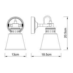 Vogue Lighting Vogue Cape Wall Light 13 Vogue Lighting Vogue Cape Wall Light -Dunelm Shop 30755853 alt07