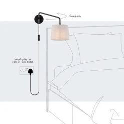 Vogue Lighting Vogue Carlson Wall Light 13 Vogue Lighting Vogue Carlson Wall Light -Dunelm Shop 30755854 alt05