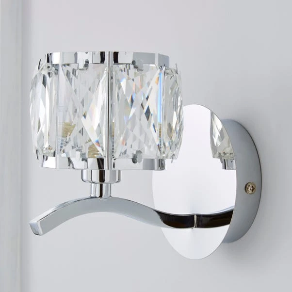 Dunelm Kleio Glass Chrome Wall Light Twin Pack 5 Dunelm Kleio Glass Chrome Wall Light Twin Pack - Image 3