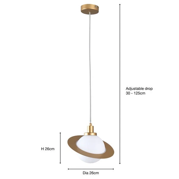 Dunelm Saturn 1 Light Pendant Ceiling Fitting 8 Dunelm Saturn 1 Light Pendant Ceiling Fitting - Image 6