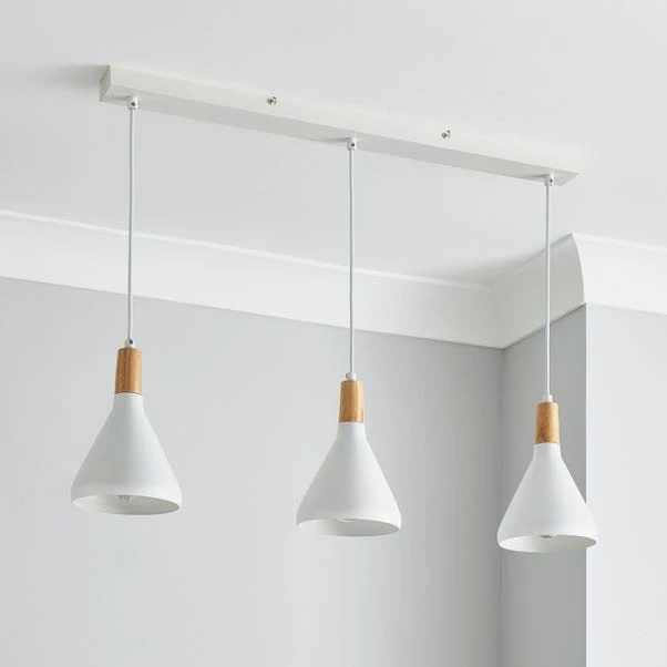 Elements Wolston 3 Light Diner Ceiling Fitting 4 Elements Wolston 3 Light Diner Ceiling Fitting - Image 2