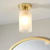 Dunelm Fryer Bathroom 1 Light Flush Ceiling Gold -Dunelm Shop 30766172