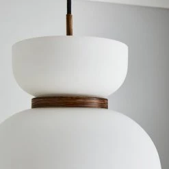 Dunelm Tien Walnut 1 Light Pendant Ceiling Fitting -Dunelm Shop 30766176 alt02