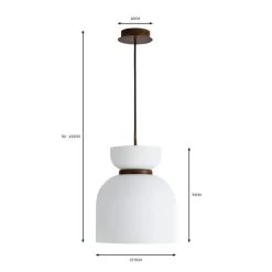 Dunelm Tien Walnut 1 Light Pendant Ceiling Fitting -Dunelm Shop 30766176 alt07