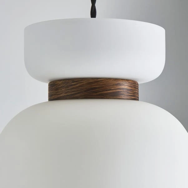 Dunelm Tien Walnut Easyfit Pendant 5 Dunelm Tien Walnut Easyfit Pendant - Image 3