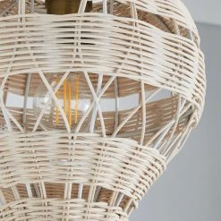 Dunelm Hot Air Balloon Rattan Easy Fit Pendant -Dunelm Shop 30766260 alt02