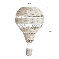 Dunelm Hot Air Balloon Rattan Easy Fit Pendant -Dunelm Shop 30766260 alt07