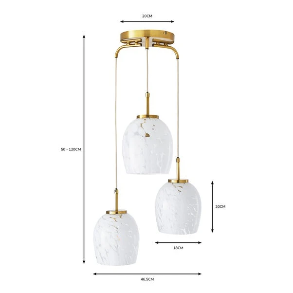 Dunelm Lilo 3 Light Cluster Ceiling Fitting 8 Dunelm Lilo 3 Light Cluster Ceiling Fitting - Image 6