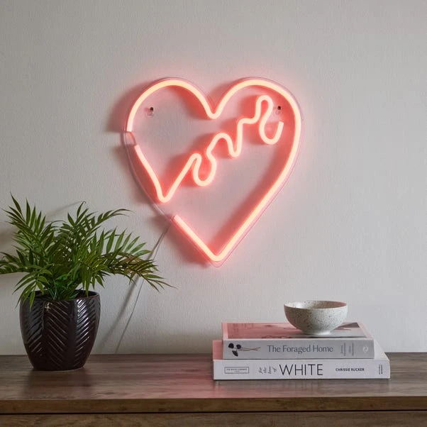 Dunelm Love Heart Neon Sign 3 Dunelm Love Heart Neon Sign