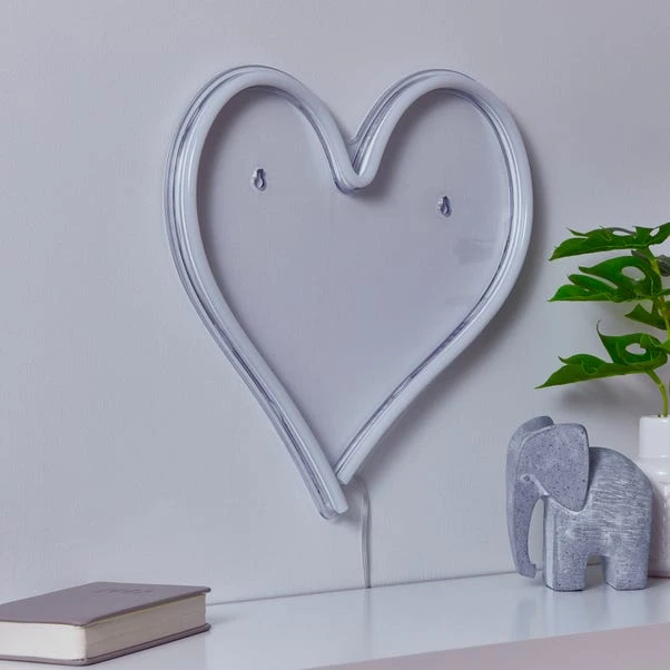 Dunelm Heart Neon Sign Light 4 Dunelm Heart Neon Sign Light - Image 2