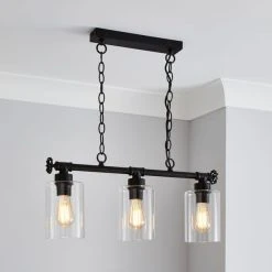 Dunelm Bates 3 Light Ceiling Fitting Industrial