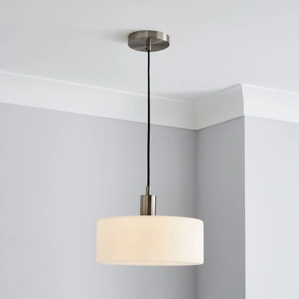 Dunelm Amelie Opal Satin Nickel Glass Light Ceiling Fitting 3 Dunelm Amelie Opal Satin Nickel Glass Light Ceiling Fitting