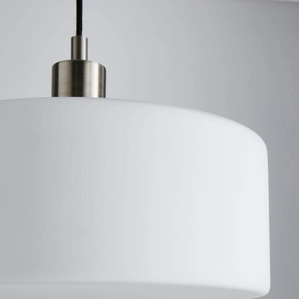 Dunelm Amelie Opal Satin Nickel Glass Light Ceiling Fitting 5 Dunelm Amelie Opal Satin Nickel Glass Light Ceiling Fitting - Image 3