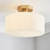 Dunelm Amelie Opal Gold Glass Flush Ceiling Fitting 1 Dunelm Amelie Opal Gold Glass Flush Ceiling Fitting -Dunelm Shop 30768668