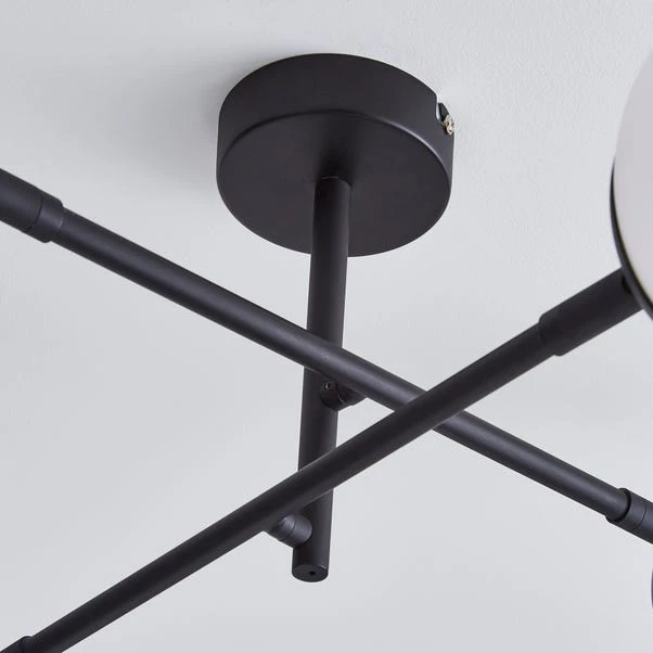 Dunelm Tela Bathroom 4 Light Ceiling Fitting Black 6 Dunelm Tela Bathroom 4 Light Ceiling Fitting Black - Image 4