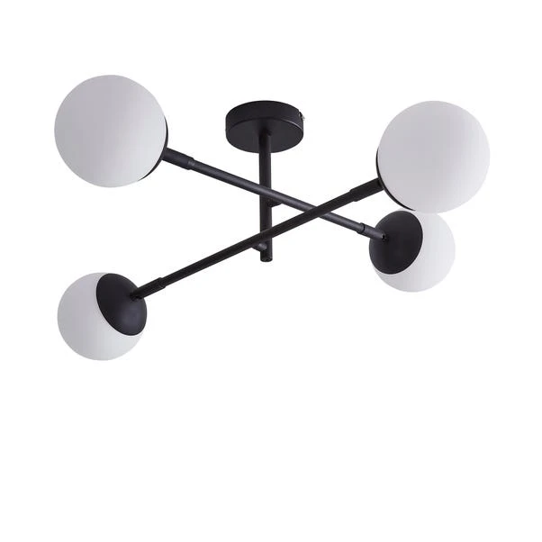 Dunelm Tela Bathroom 4 Light Ceiling Fitting Black 7 Dunelm Tela Bathroom 4 Light Ceiling Fitting Black - Image 5