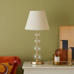 Dunelm Keanu Glass Table Lamp -Dunelm Shop 30770027 alt01