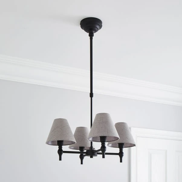 Dorma Bedford 4 Light Black Ceiling Fitting 8 Dorma Bedford 4 Light Black Ceiling Fitting - Image 6