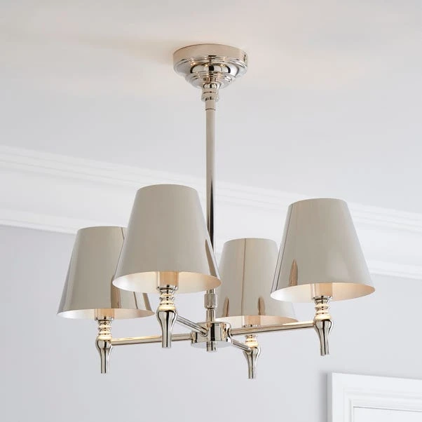 Dorma Bedford 4 Light Polished Nickel Ceiling Fitting 3 Dorma Bedford 4 Light Polished Nickel Ceiling Fitting