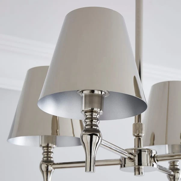 Dorma Bedford 4 Light Polished Nickel Ceiling Fitting 5 Dorma Bedford 4 Light Polished Nickel Ceiling Fitting - Image 3