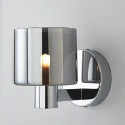 Dunelm Erin Smoked Wall Light
