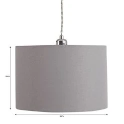 Dunelm Luna Dove Grey Drum Shade 28cm