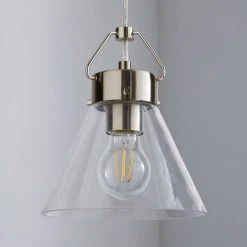 Dunelm Delavin 1 Light Pendant Glass Ceiling Fitting -Dunelm Shop 30780570 alt01