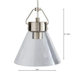 Dunelm Delavin 1 Light Pendant Glass Ceiling Fitting -Dunelm Shop 30780570 alt04