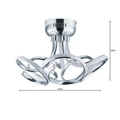 Dunelm Cortez 5 Light Integrated LED Swirl Semi-Flush Ceiling Fitting 13 Dunelm Cortez 5 Light Integrated LED Swirl Semi-Flush Ceiling Fitting -Dunelm Shop 30781655 alt05