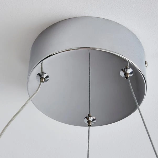 Dunelm Menton Integrated LED Swirl Chrome Semi-Flush Ceiling Fitting 6 Dunelm Menton Integrated LED Swirl Chrome Semi-Flush Ceiling Fitting - Image 4