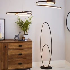 Dunelm Menton Integrated LED Swirl Black Semi-Flush Ceiling Fitting 11 Dunelm Menton Integrated LED Swirl Black Semi-Flush Ceiling Fitting -Dunelm Shop 30781659 alt04