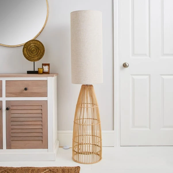 Dunelm Cortado Natural Wicker Floor Lamp 4 Dunelm Cortado Natural Wicker Floor Lamp - Image 2