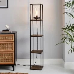 Dunelm Fulton Shelved Floor Lamp