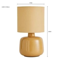 Dunelm Oslo Ochre Ceramic Table Lamp -Dunelm Shop 30783574 alt05