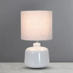 Dunelm Oslo Dove Grey Ceramic Table Lamp