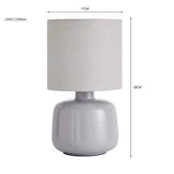 Dunelm Oslo Dove Grey Ceramic Table Lamp 10 Dunelm Oslo Dove Grey Ceramic Table Lamp -Dunelm Shop 30783575 alt03
