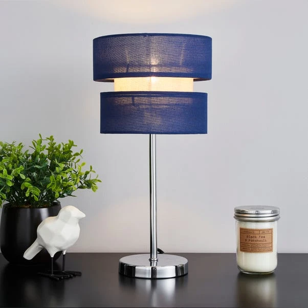 Dunelm Frea Navy Table Lamp 3 Dunelm Frea Navy Table Lamp