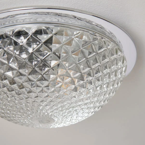 Dunelm Tropic Faceted Dome Flush Bathroom Ceiling Fitting 5 Dunelm Tropic Faceted Dome Flush Bathroom Ceiling Fitting - Image 3