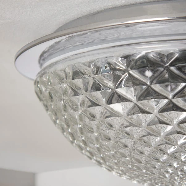 Dunelm Tropic Faceted Dome Flush Bathroom Ceiling Fitting 6 Dunelm Tropic Faceted Dome Flush Bathroom Ceiling Fitting - Image 4