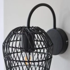 Dunelm Kirra Bathroom Faux Rattan Wall Light 11 Dunelm Kirra Bathroom Faux Rattan Wall Light -Dunelm Shop 30789857 alt03