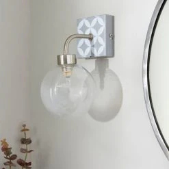 Dunelm Geometric Tile Bathroom Wall Light -Dunelm Shop 30789859 alt01